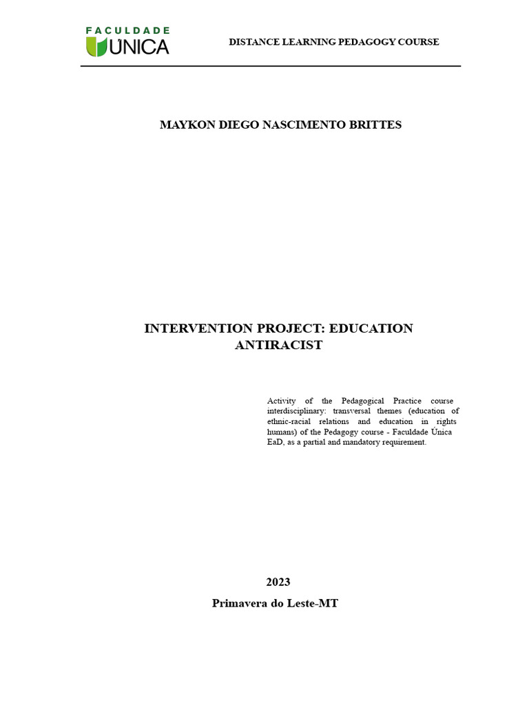 Anti-Racist Pedagogy in Distance Learning | PDF | Racism ...