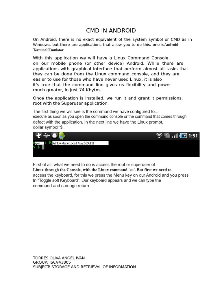 Using Command Line on Android | PDF | Computer File | Command Line ...