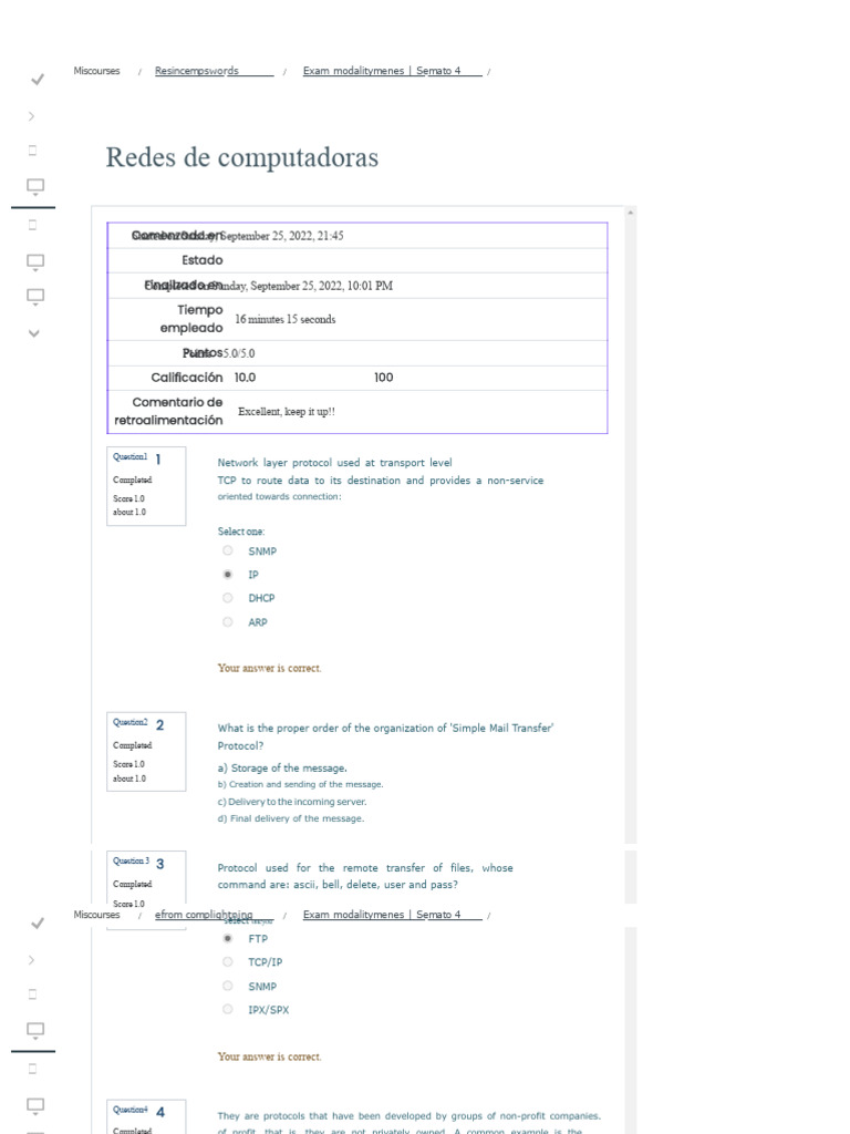 Examination Modality - Week 4 - Review of The Attempt Networks | PDF ...