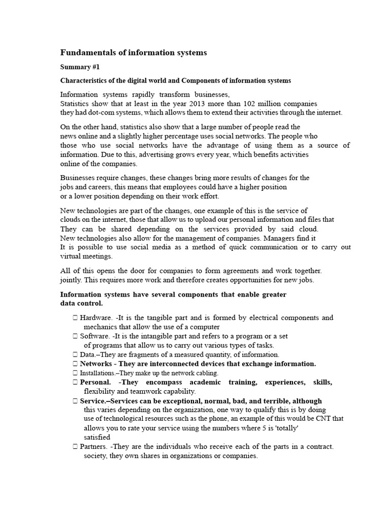 Information Systems Fundamentals Explained | PDF | Information | Internet