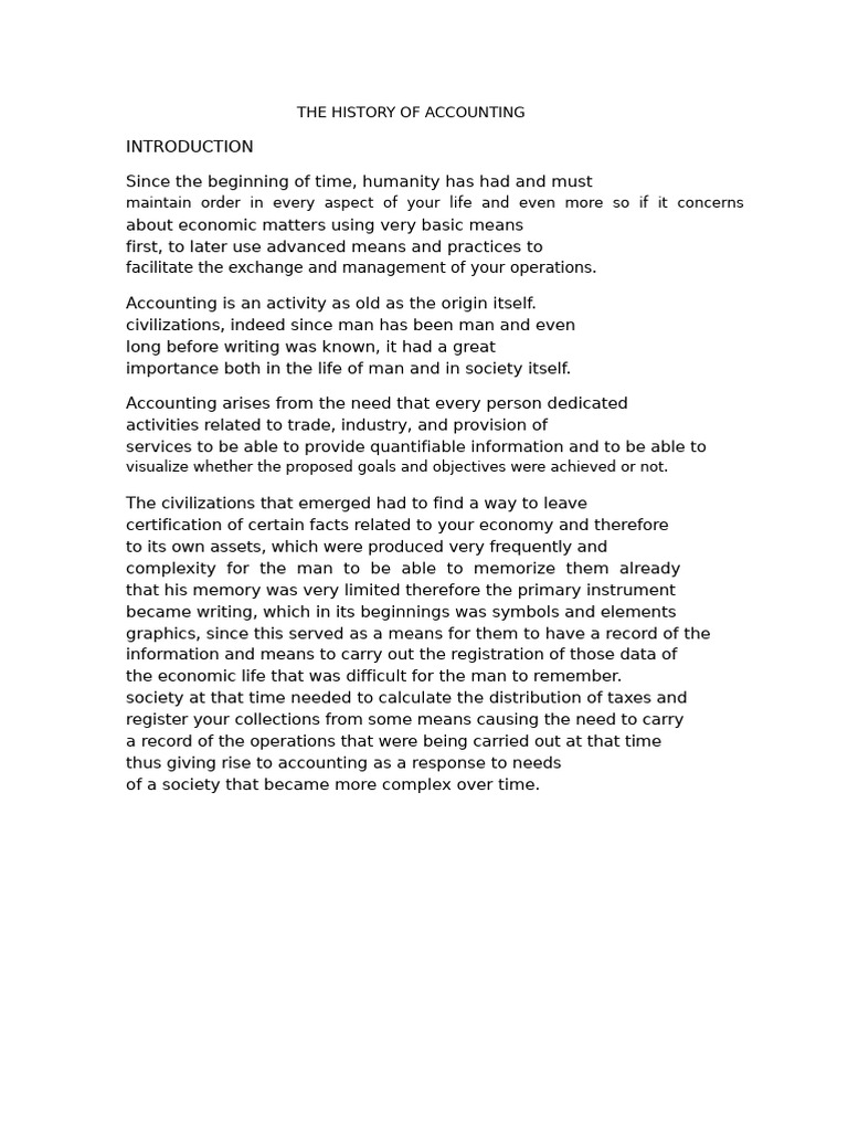History of Accounting Through Ages | PDF | Ancient Egypt | Mesopotamia