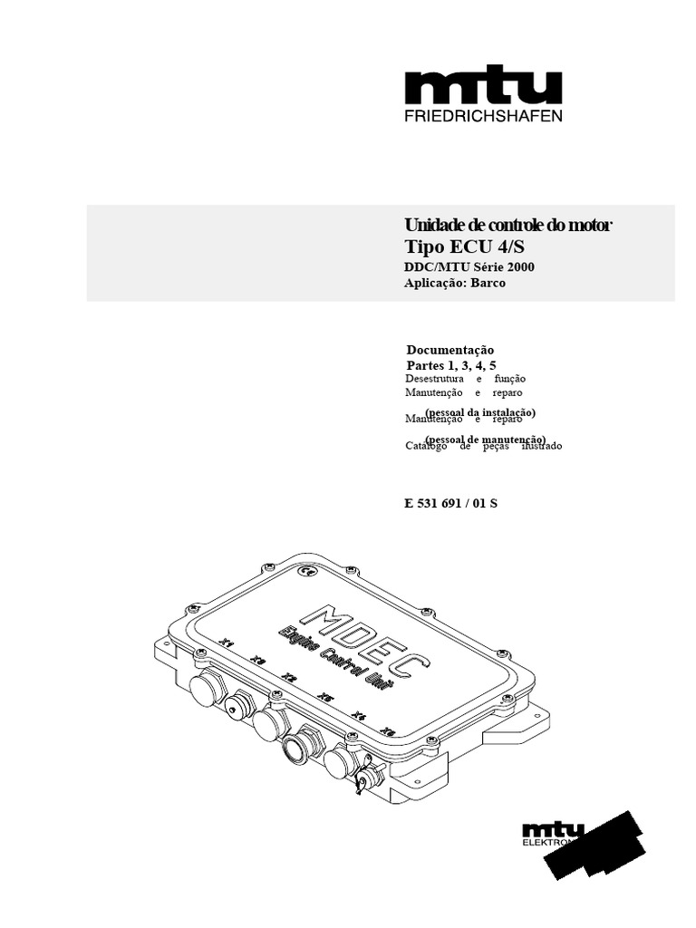 Controle e Manutenção da ECU 4/S | PDF | Conector elétrico | Motores