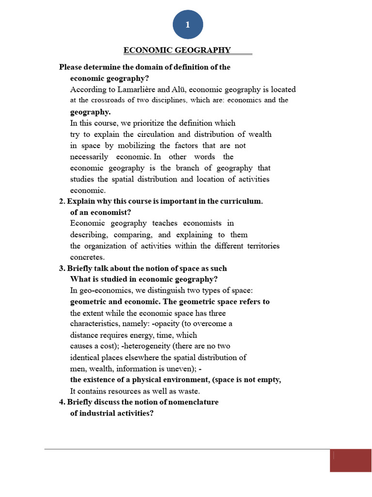 ECONOMIC GEOGRAPHY | PDF | Petroleum | Mining