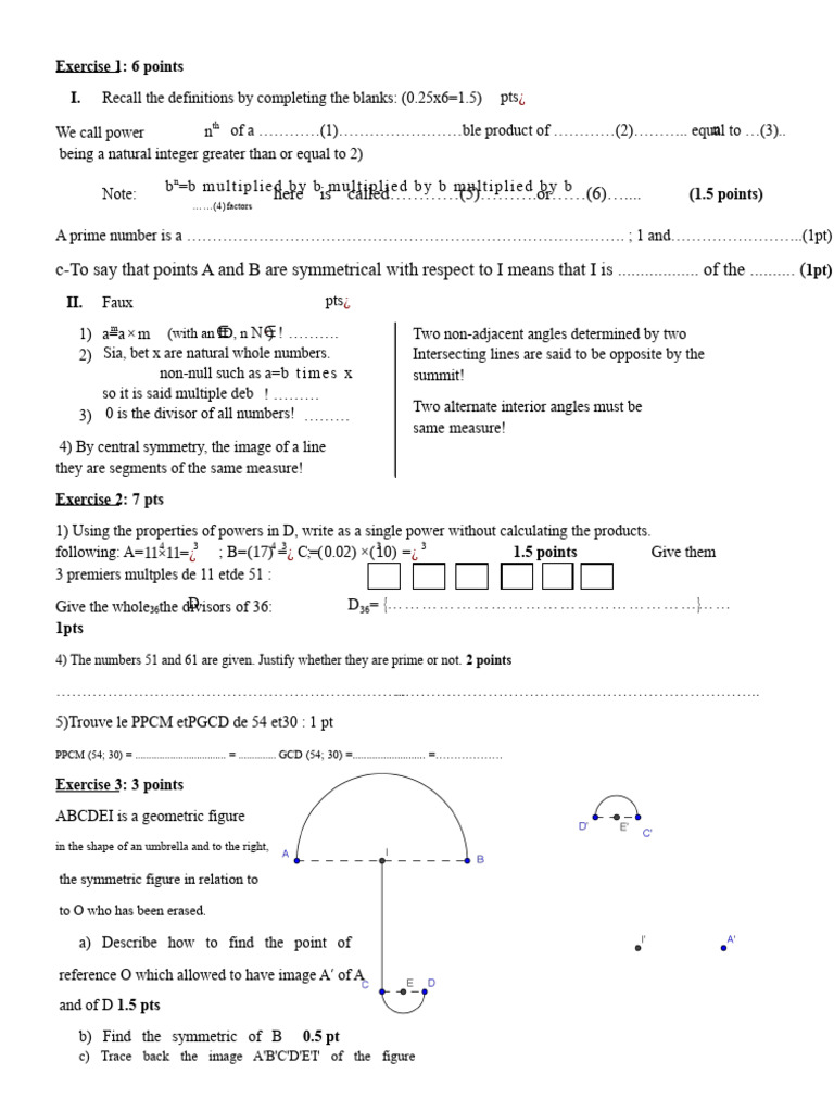 COMMON MATHS ASSIGNMENT 5th GRADE No. 1 DEC 2022 | PDF | Euclidean ...