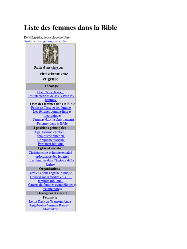 Femmes de la Bible et leurs significations | PDF | David | Livres des Rois