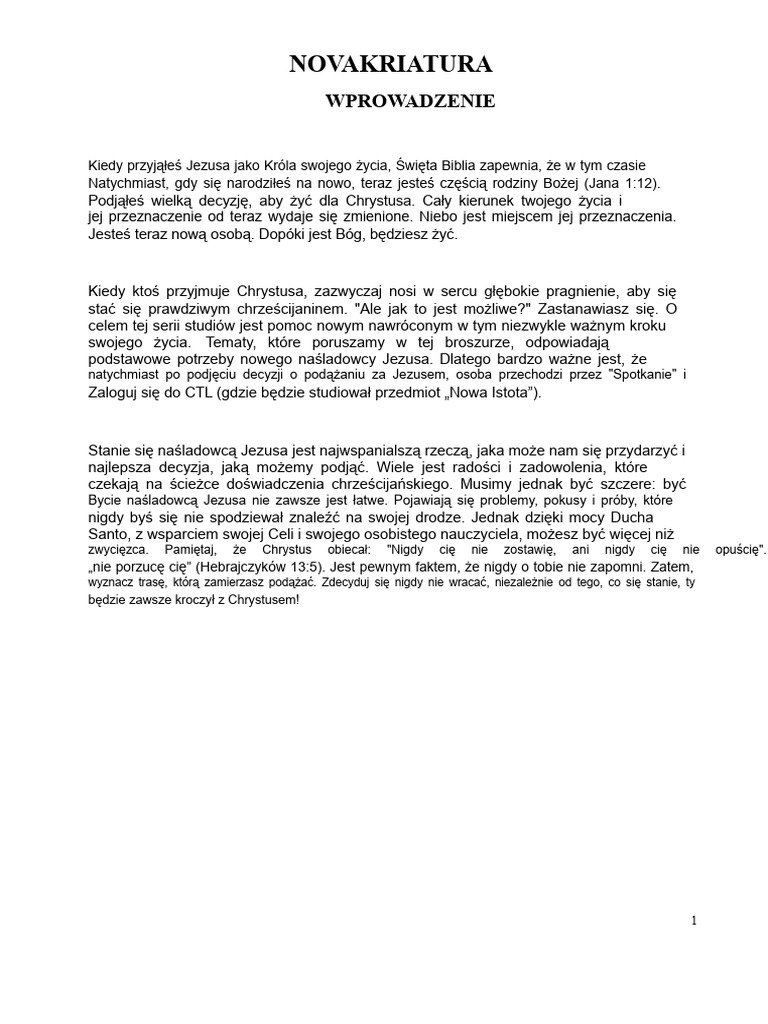 NOWA ISTOTA - (Zaktualizowane) | PDF