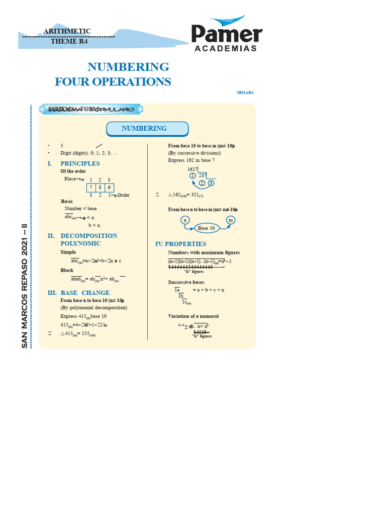 Base Conversion and Arithmetic Operations | PDF | Subtraction ...