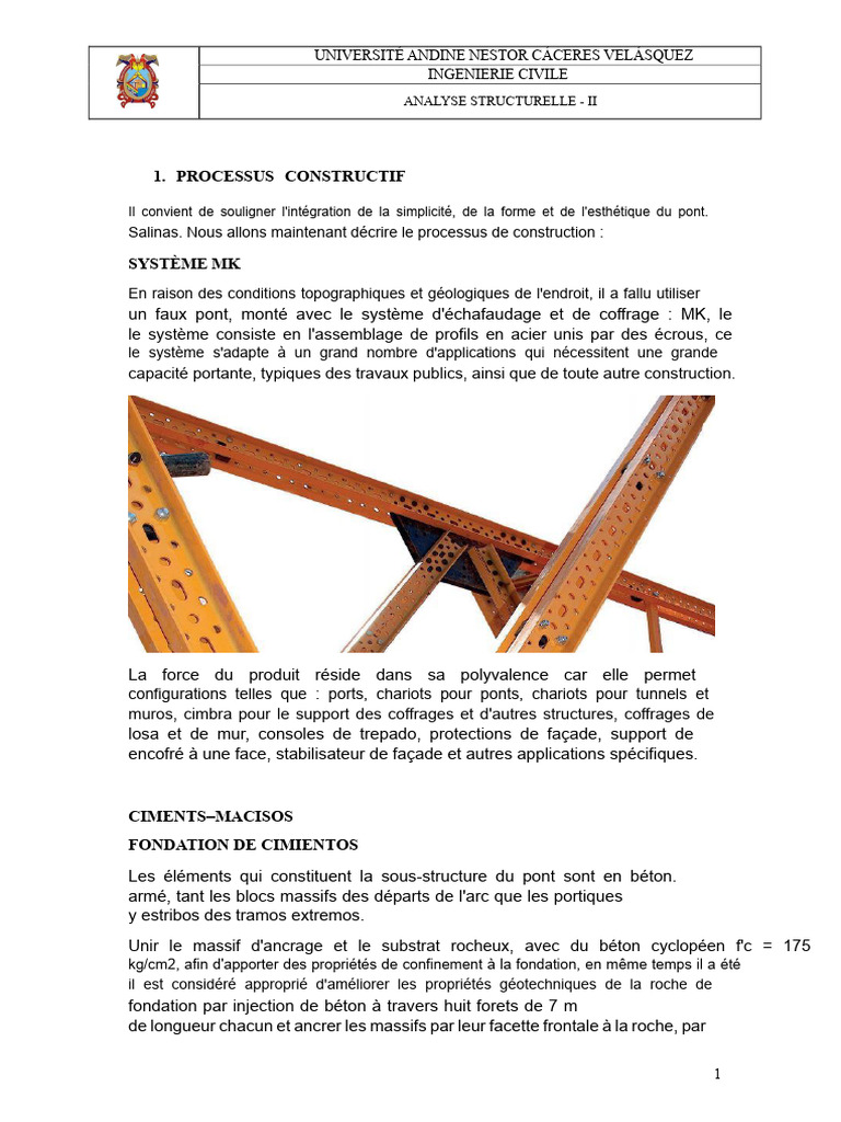 Analyse du processus constructif d'un pont | PDF | Pont | Béton