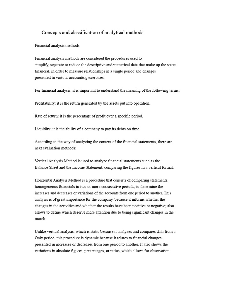 Financial Analysis Methods Explained | PDF | Equity (Finance) | Debt