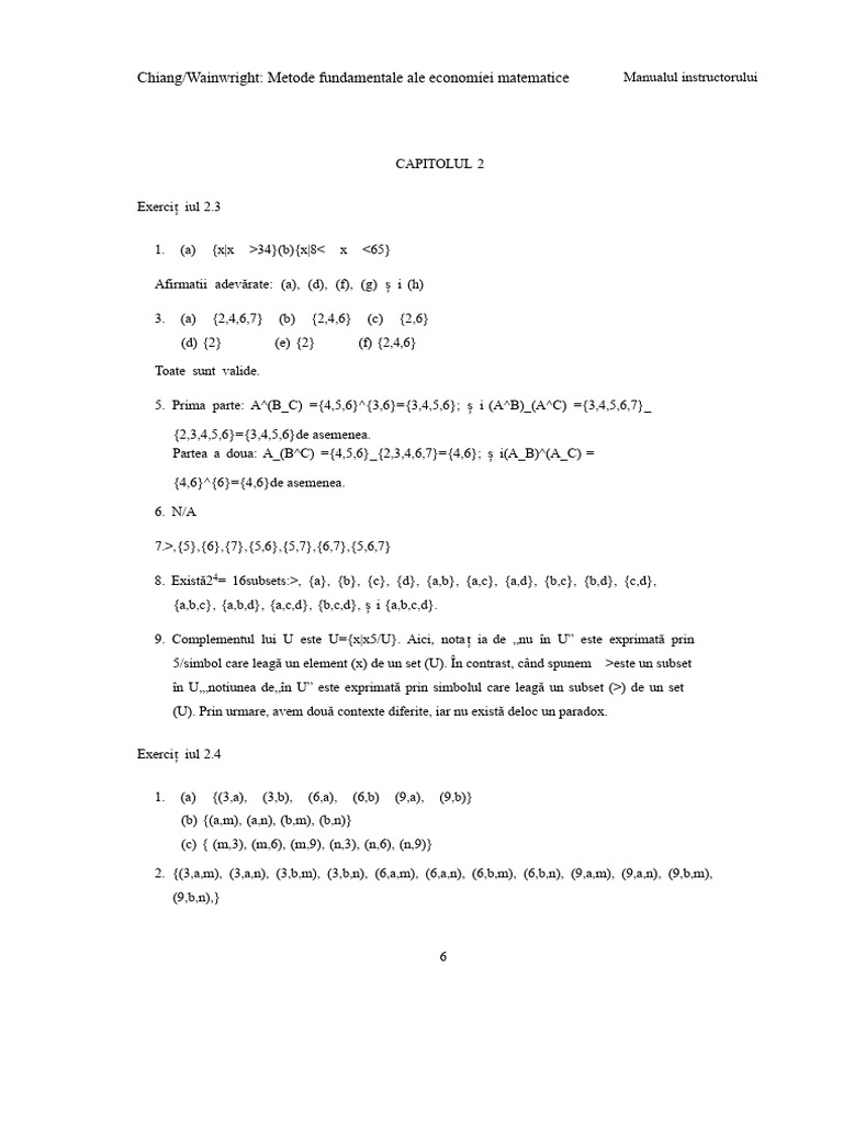 Chiang Wainwright Metode Fundamentale Capitolul 2 3 Soluții | PDF