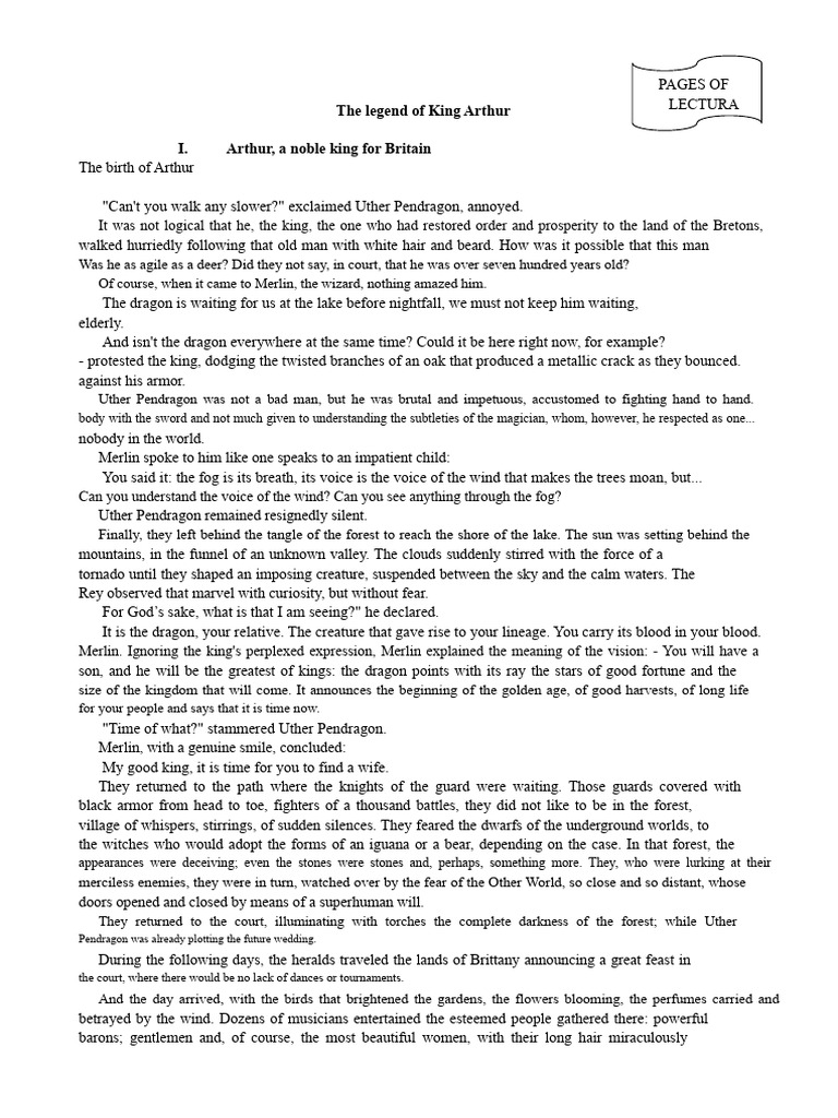 Arthur's Quest for Igraine's Love | PDF | Morgan Le Fay | Arthurian Legend
