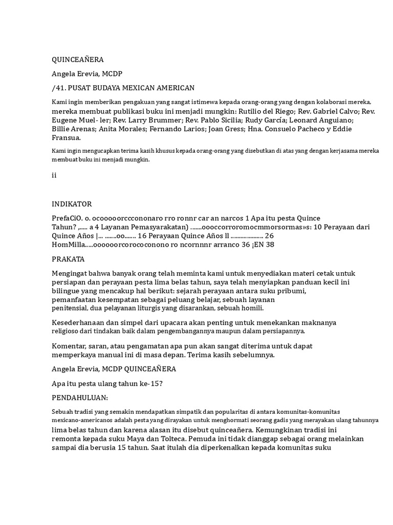 Memahami Tradisi Quinceañera | PDF