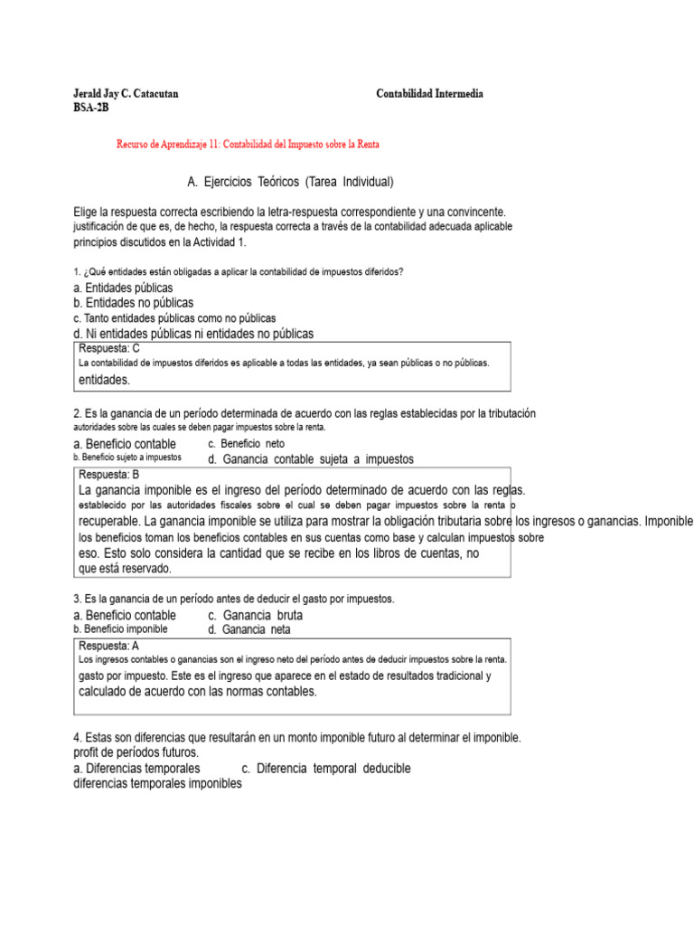 Contabilidad del Impuesto sobre la Renta | PDF | Contabilidad | Impuestos