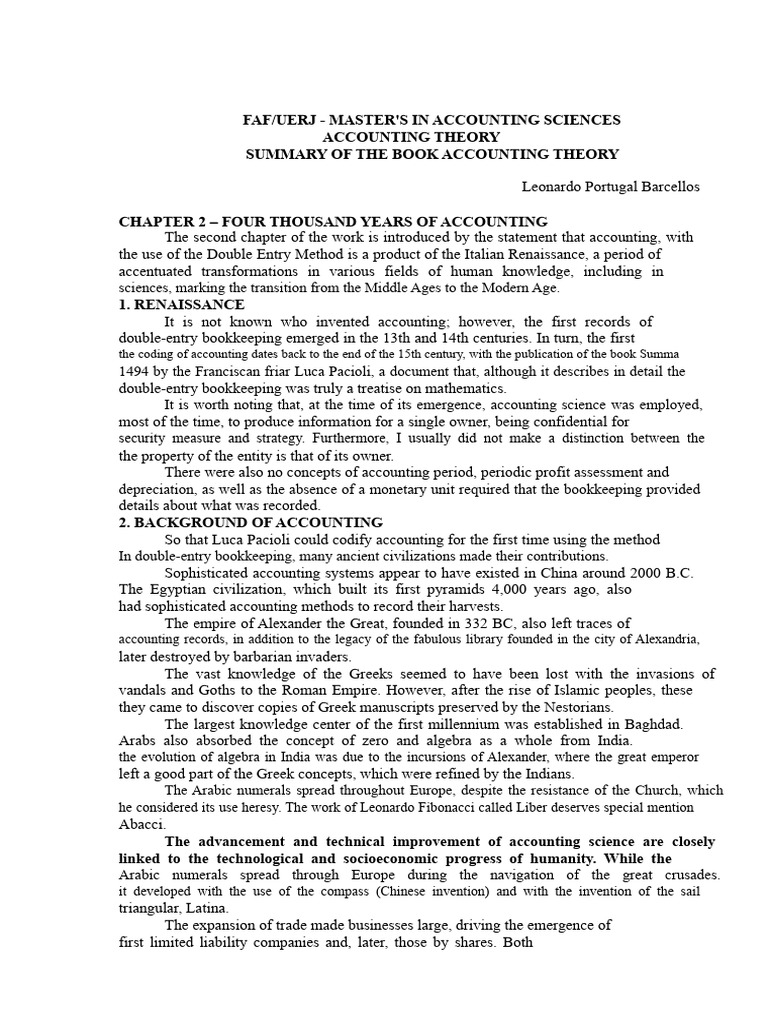 History of Accounting Science Overview | PDF | Accounting | Bookkeeping