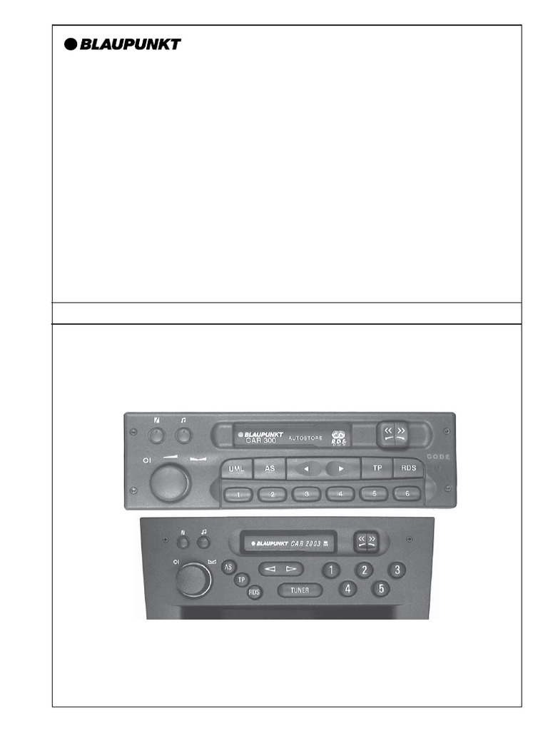 Blaupunkt Opel Car-300 Car2003 | PDF