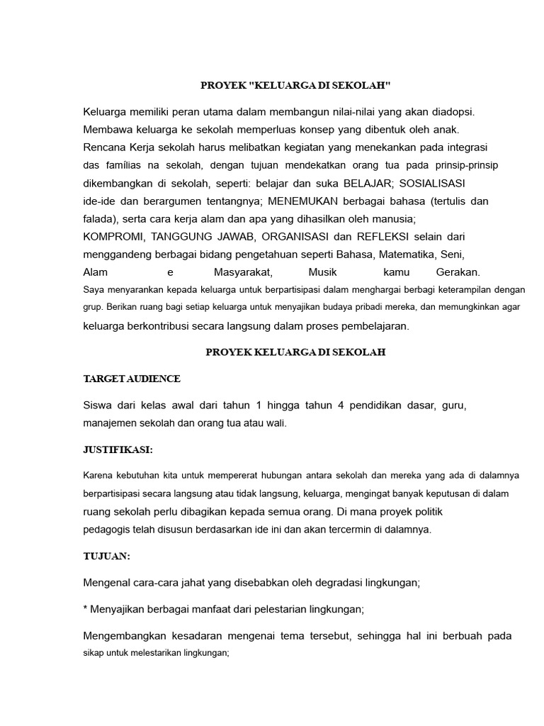 Keterlibatan Keluarga dalam Pendidikan | PDF