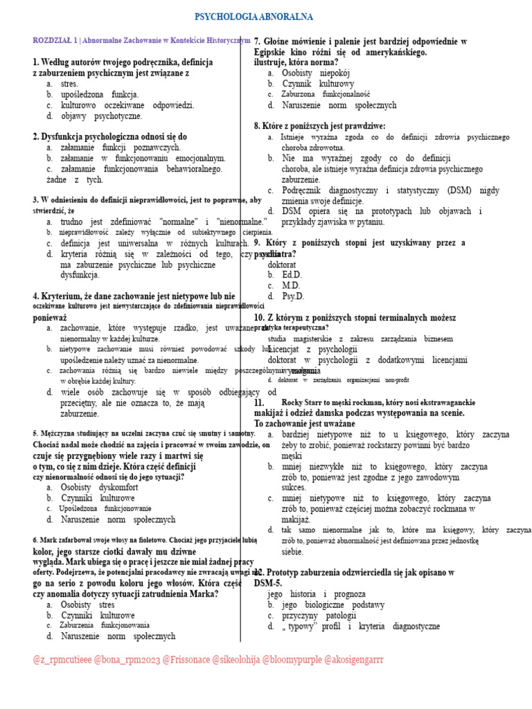 Ab Psy Test Bank | PDF