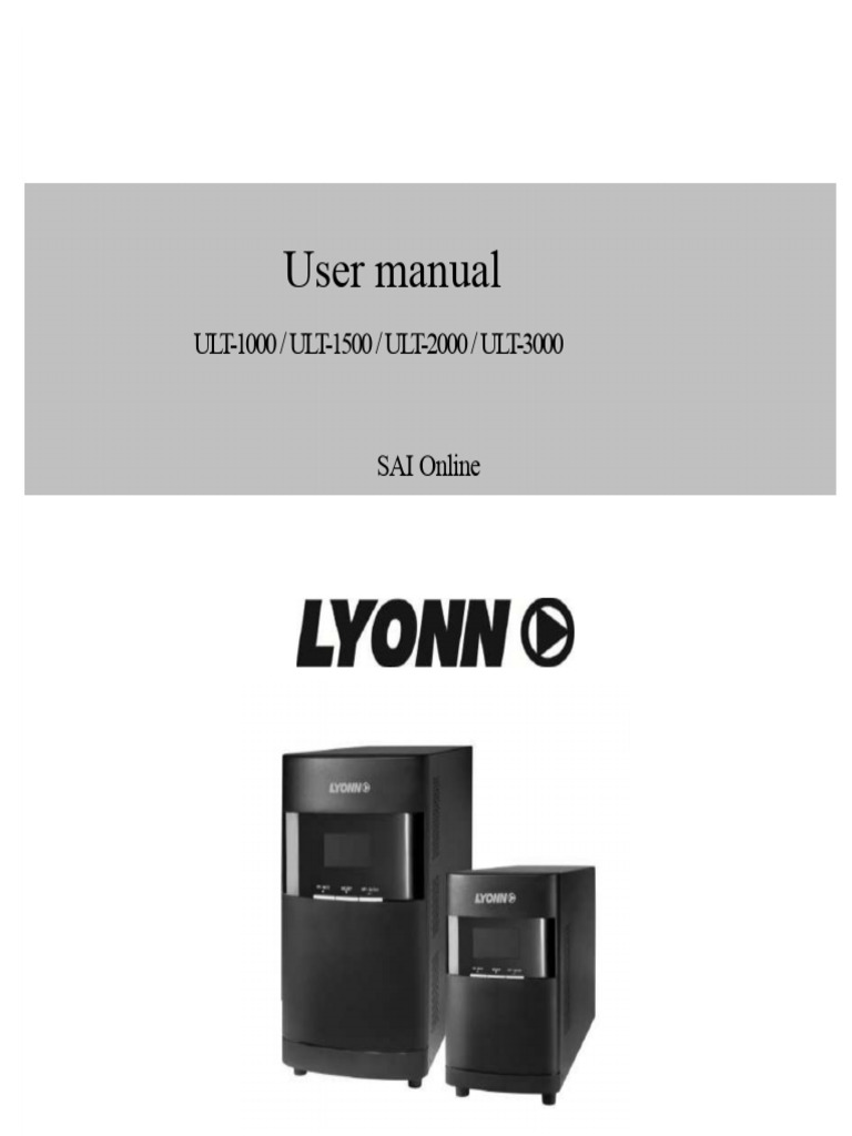 ULT Series UPS User Manual | PDF | Alternating Current | Ac Power Plugs ...