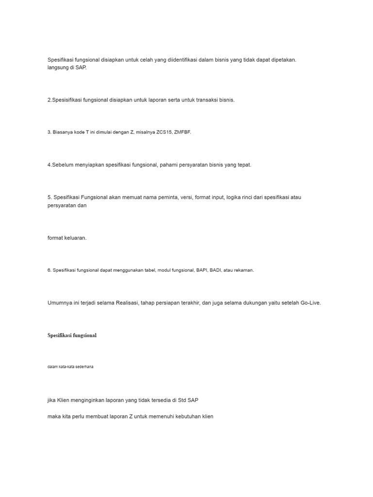 Spesifikasi Fungsional RICEFW | PDF