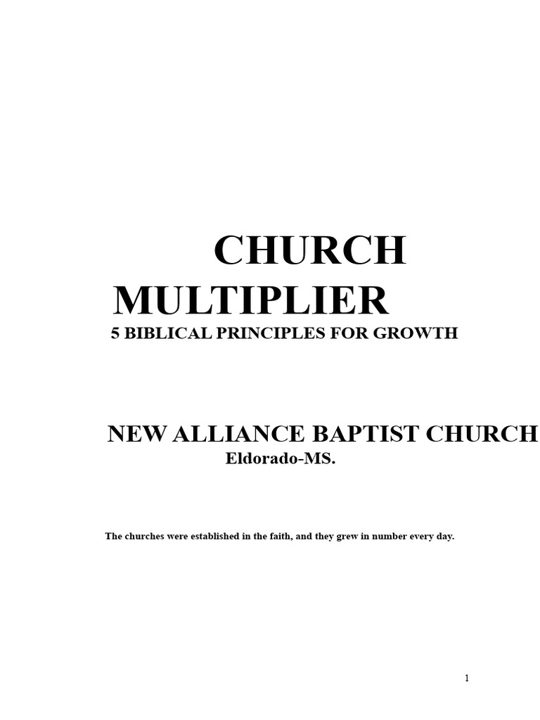 5 Biblical Principles for Church Growth | PDF | Disciple (Christianity ...