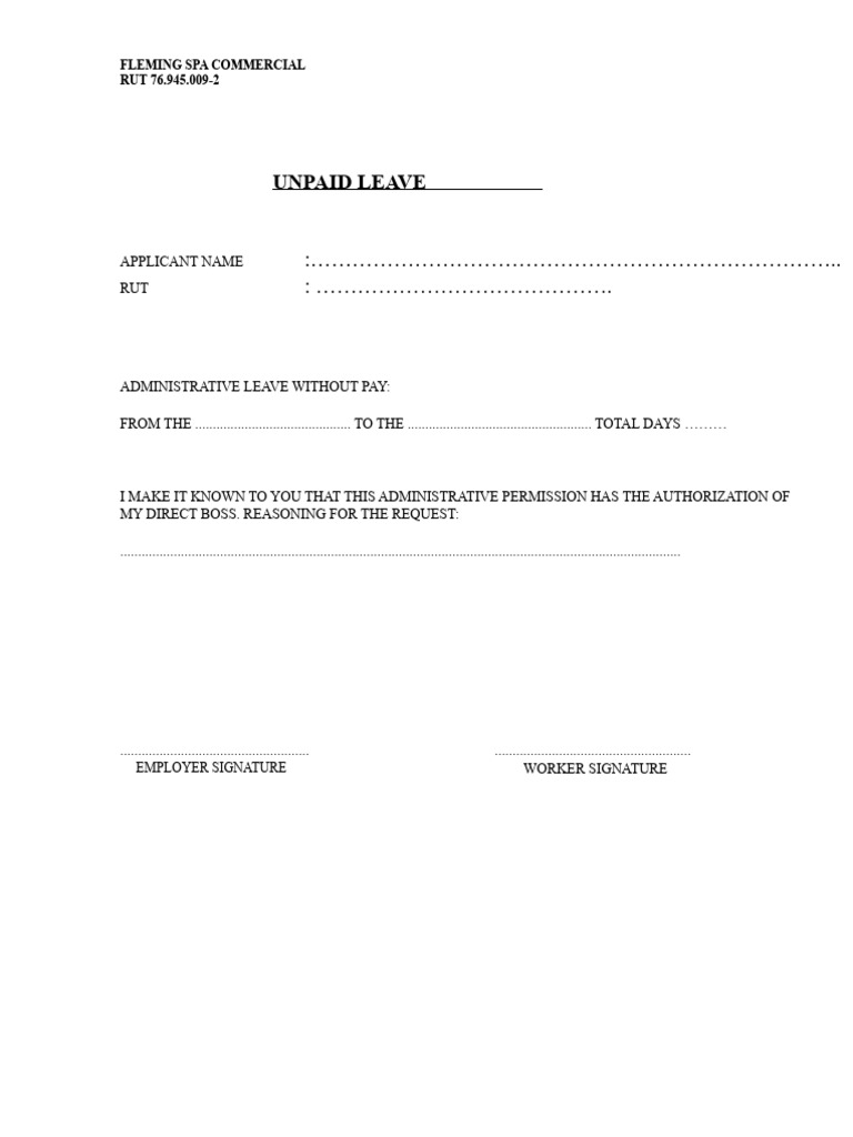 Unpaid Leave | PDF