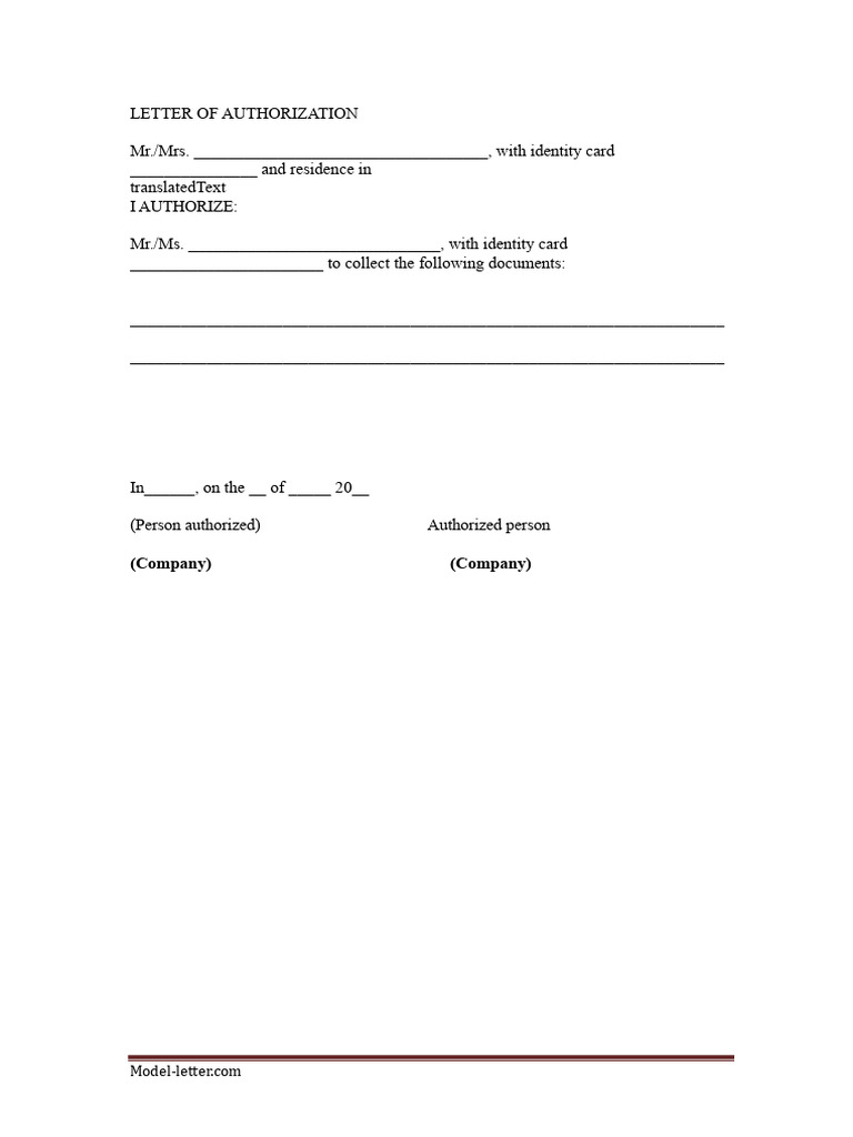 Autorización para Retirar Documentos | PDF