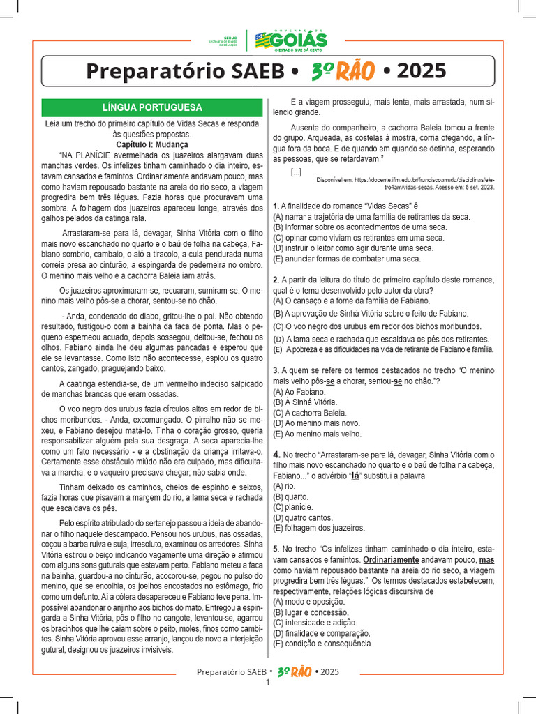 Significado de "escanchado" em Vidas Secas | PDF | Assédio moral ...