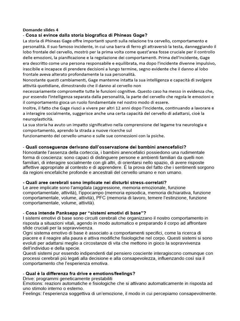 Domande e Risposte - Slides 4 | PDF
