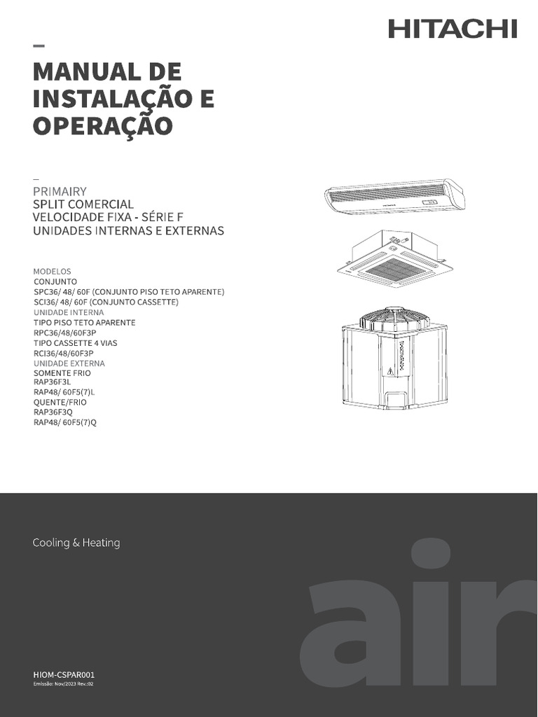 HIOM-CSPAR001 Rev02 Nov2023 Manual de Instalação e Operação Primairy | PDF