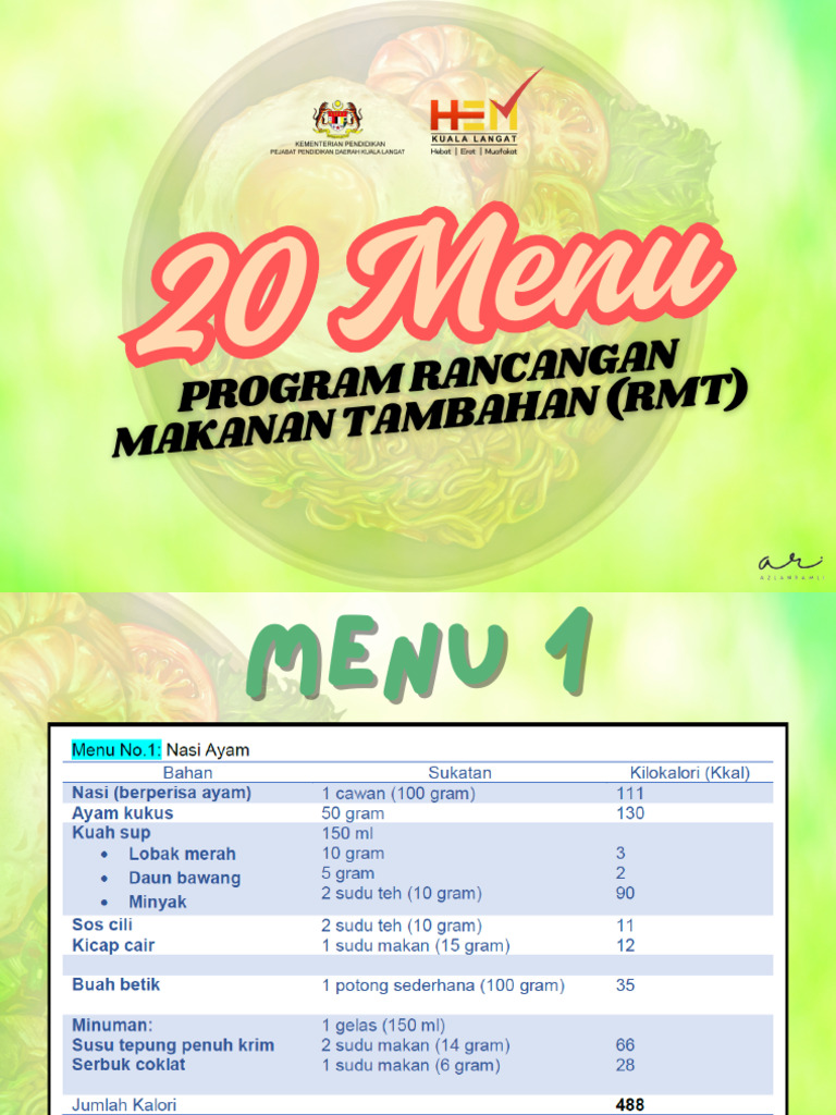 20 Menu RMT | PDF