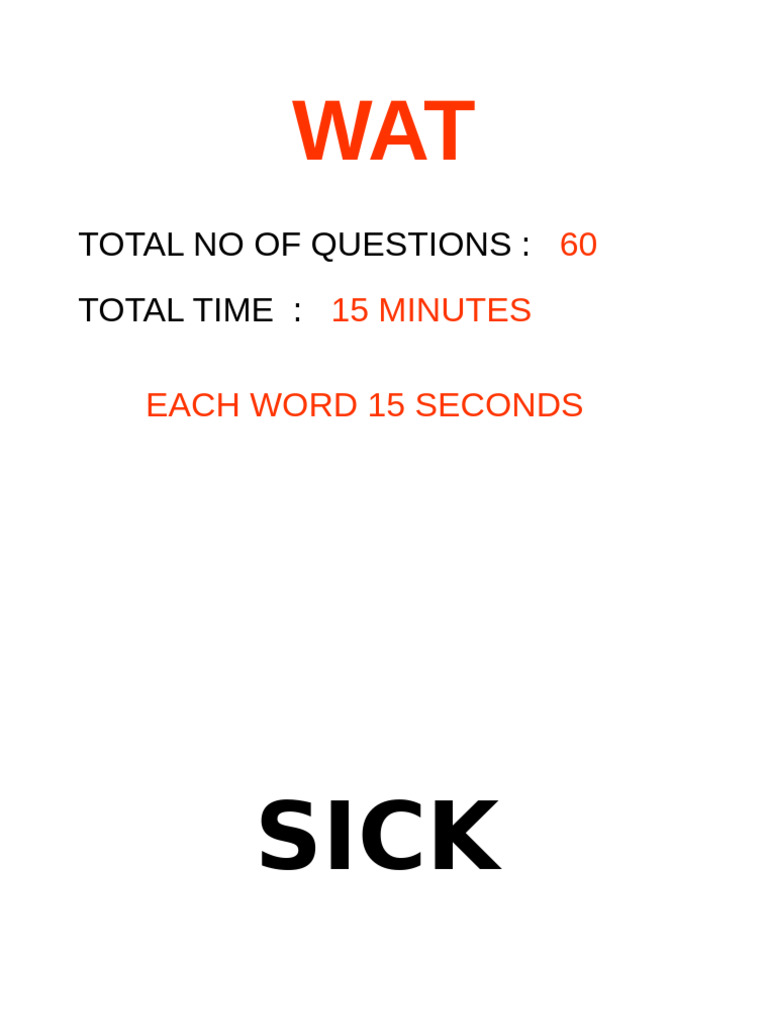 60-Question Timed Vocabulary Test | PDF