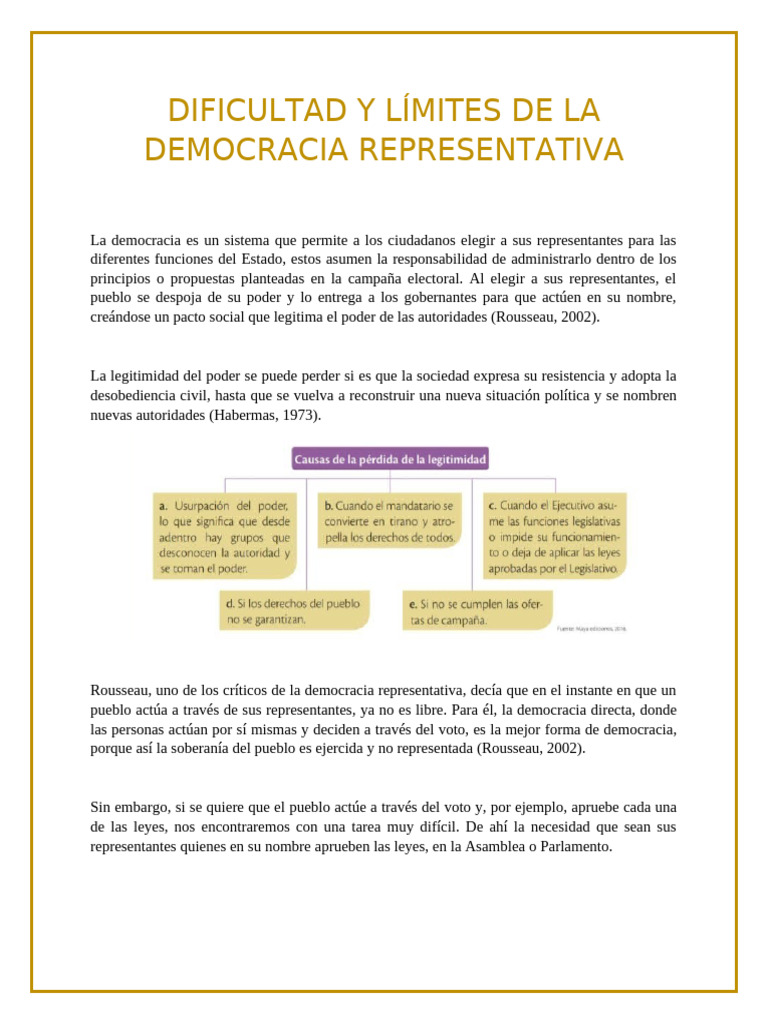 Desafíos de la Democracia Representativa | PDF | Democracia ...