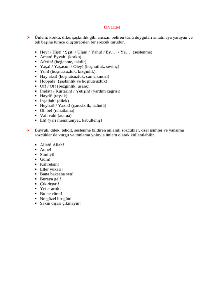 07 - Ünlem | PDF