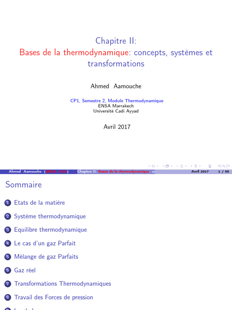 Bases de la thermodynamique expliquées | PDF | Équilibre ...