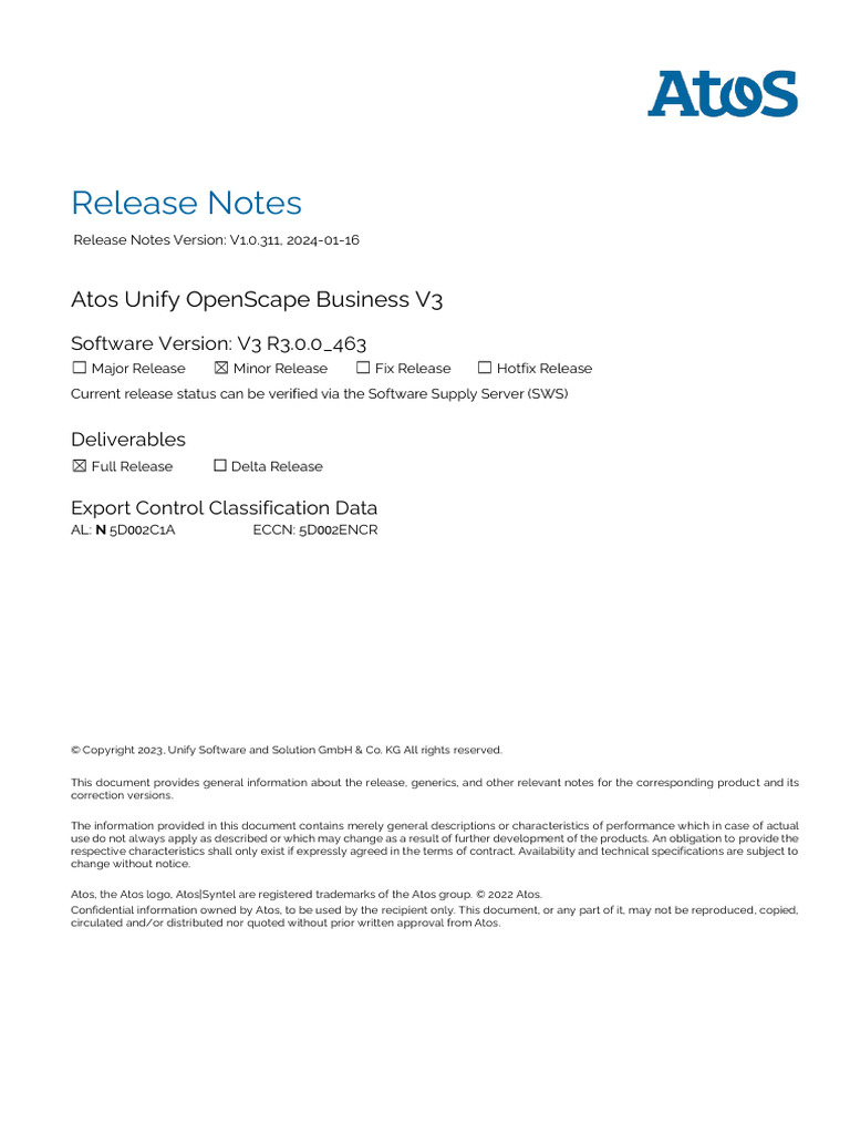 OpenScape Business V3 Release Notes | PDF | Microsoft Outlook | Windows ...