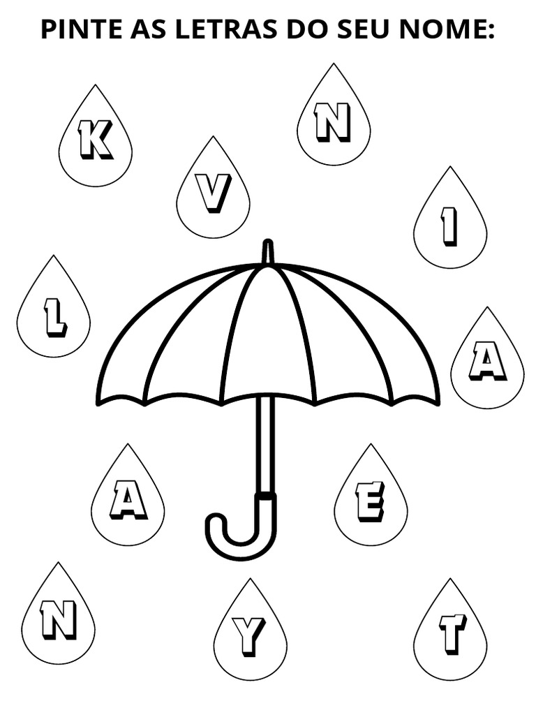 Pinte As Letras Do Seu Nome | PDF