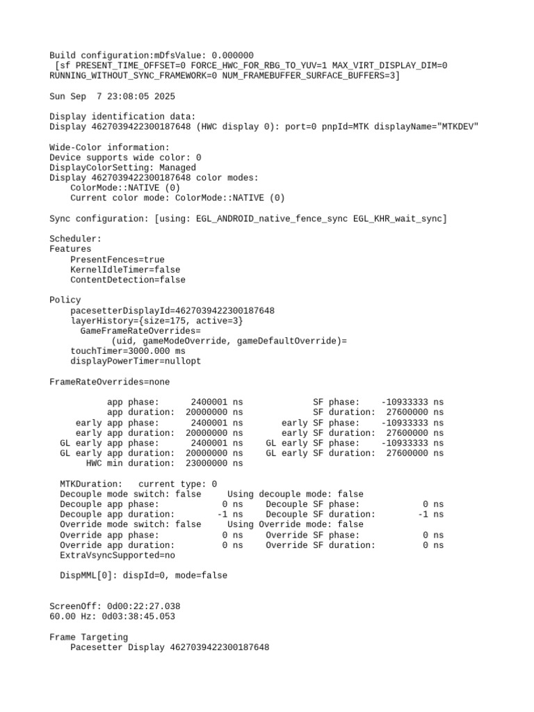 Display Configuration and Performance Data | PDF | Electronics | Film ...