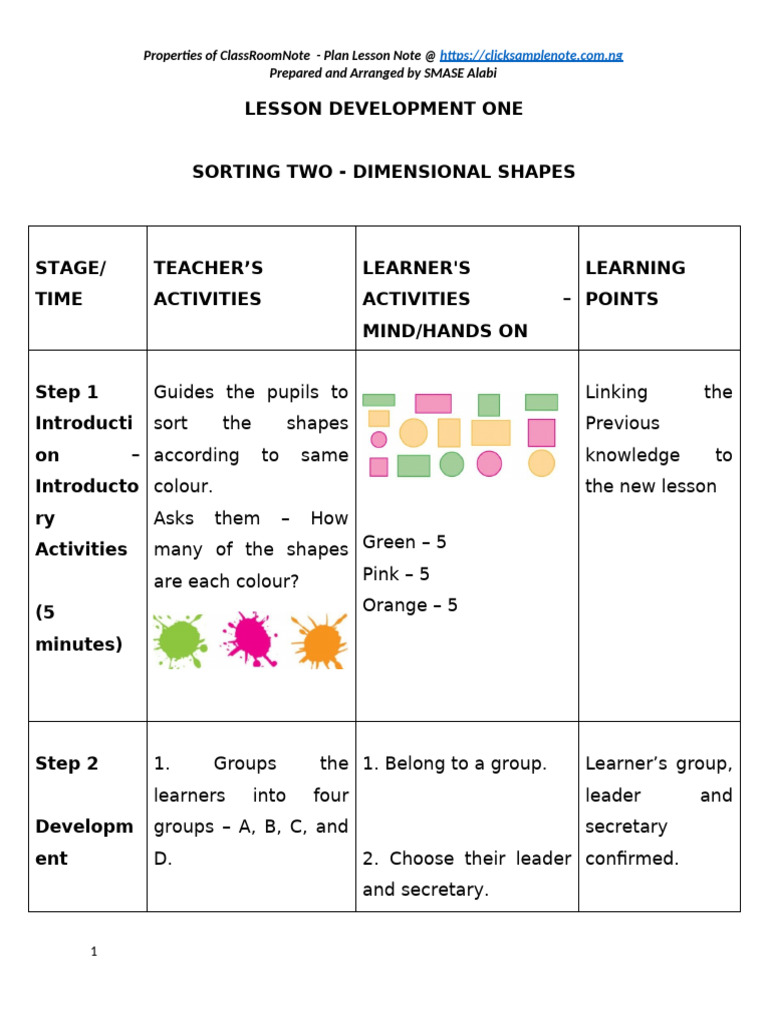 Sorting Two Dimensional Shapes 1 1 | PDF | Intelligence | Human ...