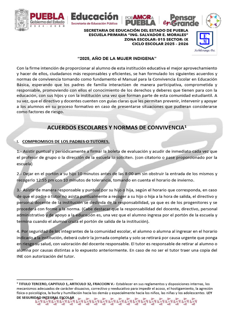 Normas de Convivencia Escolar 2025-2026 | PDF | Escuelas | Maestros