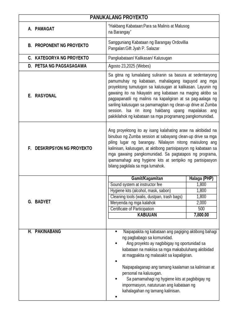 Panukalang Papel | PDF