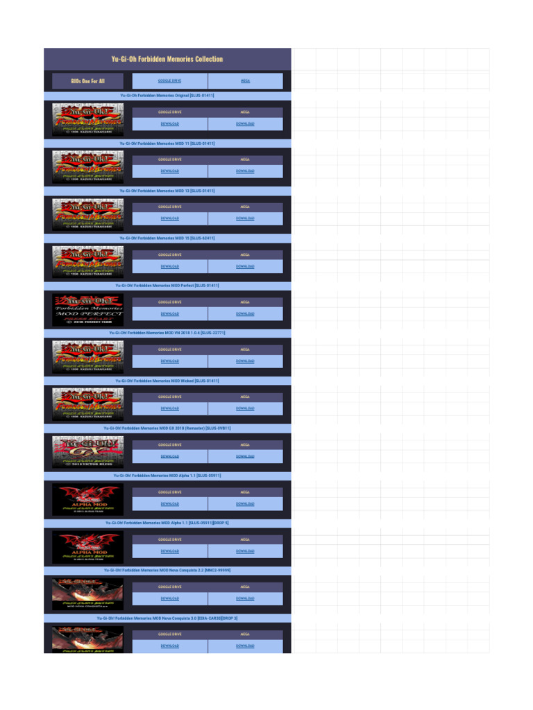 yugioh forbidden memories 5 card drop mod Yu-gi-oh F.m Midia Preta Psx Com Manual + 15 Drop! Yu-Gi-Oh! Forbidden Memories (Vanilla) No-Tec