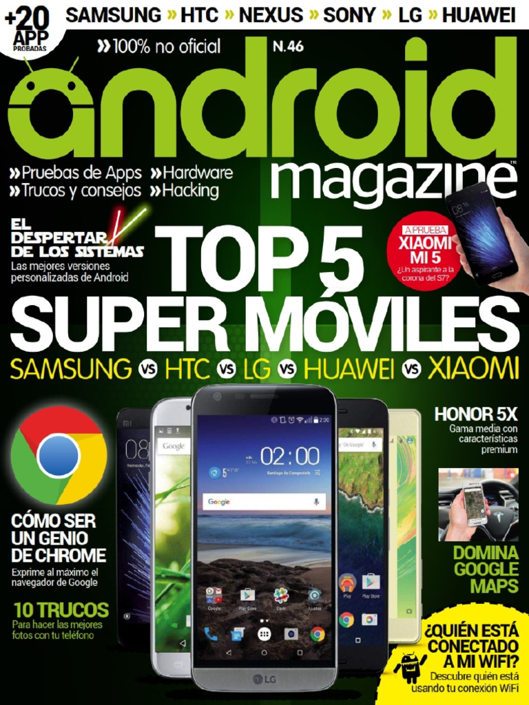 Rev - Android - Magazine - Mayo-Jumio-2016 Top 5 Súper Móviles. | PDF