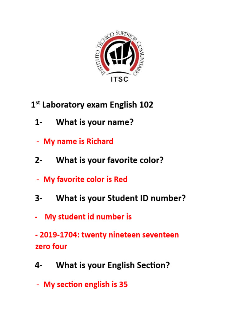 01-2023, 1st 1st Laboratory Exam English 102 | PDF