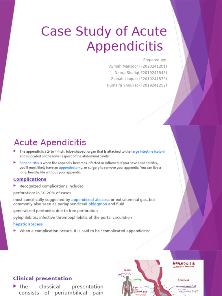 Acute Appendicitis Case Study Analysis | PDF | Medical Specialties ...
