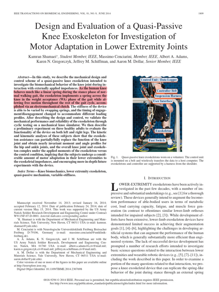 Knee Exoskeleton for Motor Adaptation Study | PDF | Anatomical Terms Of ...