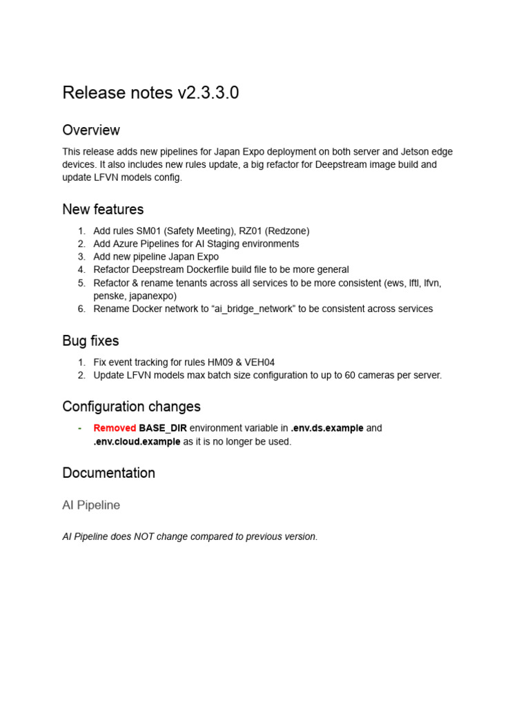 Deepstream 8 Release Notes v2.3.3.0 | PDF