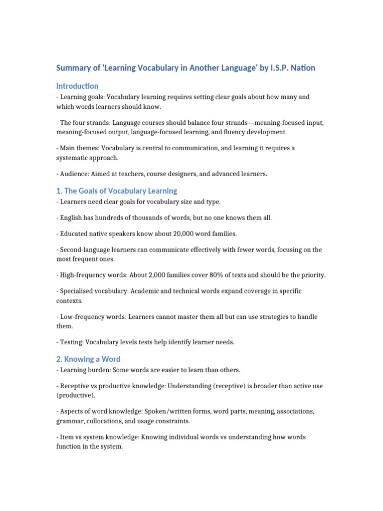Effective Vocabulary Learning Strategies | PDF | Vocabulary | Learning