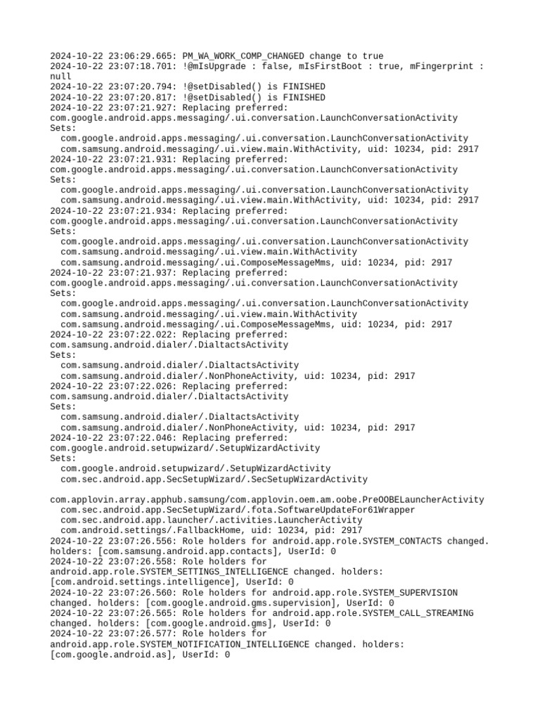 Android App Role Changes Log | PDF | Mobile Computers | Utility Software
