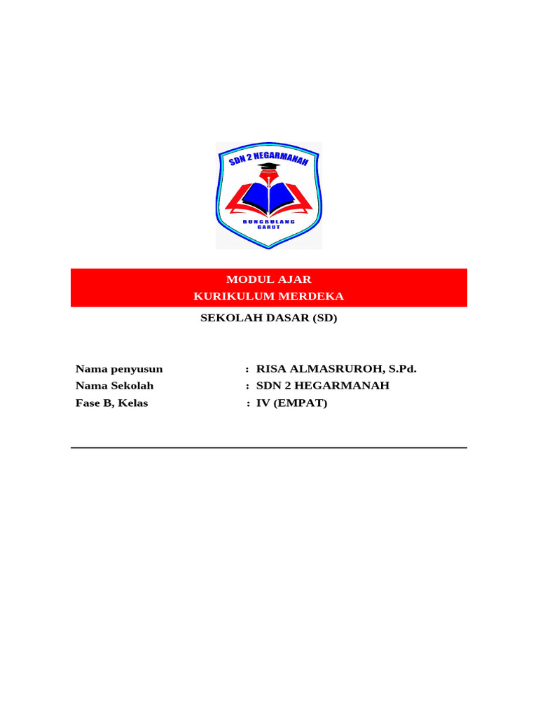 Modul Ajar Kurikulum Merdeka SD Kelas IV | PDF