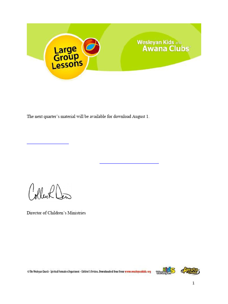 Awana Wesleyan Kids Cubbies Year 1 1st Quarter | PDF | Jesus | Adam